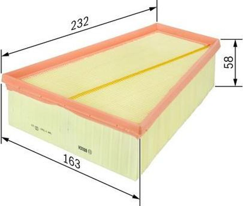 BOSCH F 026 400 126 Luftfilter OE 16546JD20A kompatibel mit X-Trail, Qashqai