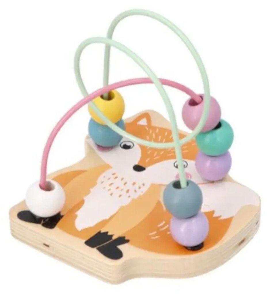Kleine Motorikschleife Fuchs – Holz-Lernspielzeug 12×12×12 Produktbild 