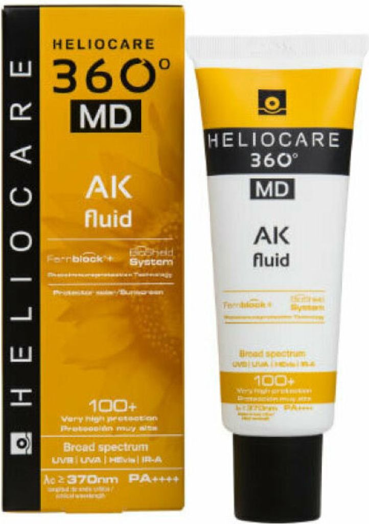 A product shot of a sunscreen tube and its packaging.