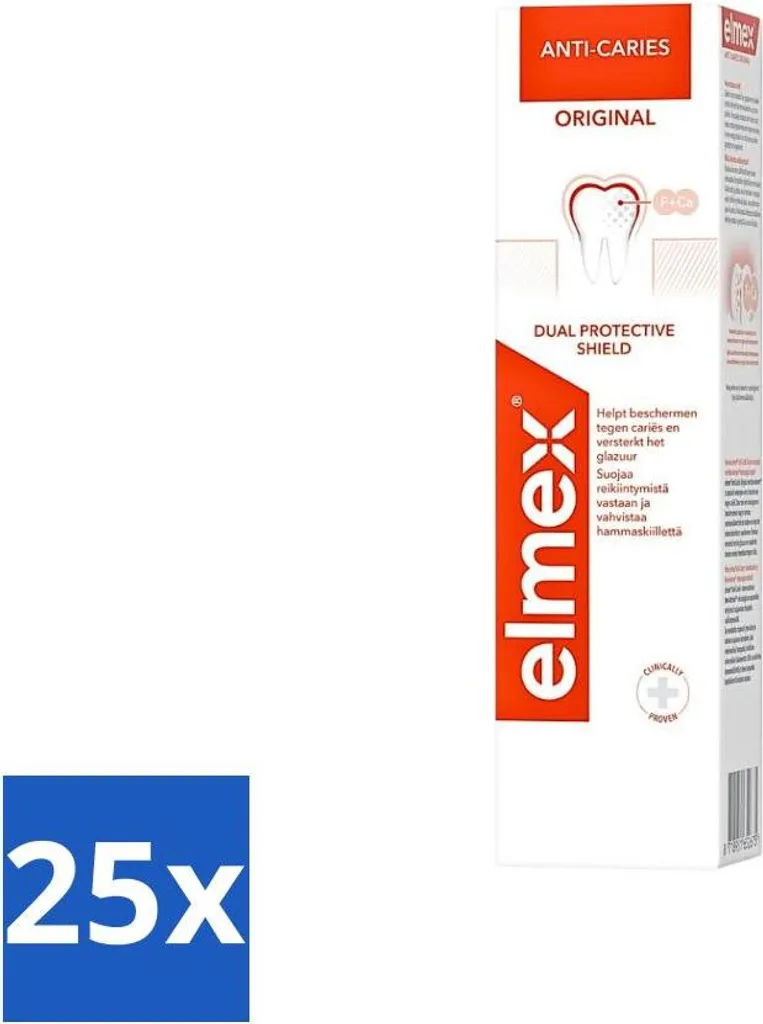 Scorta Famiglia Elmex Anti-Carie 25x75ml: Protezione Smalto per Tutti