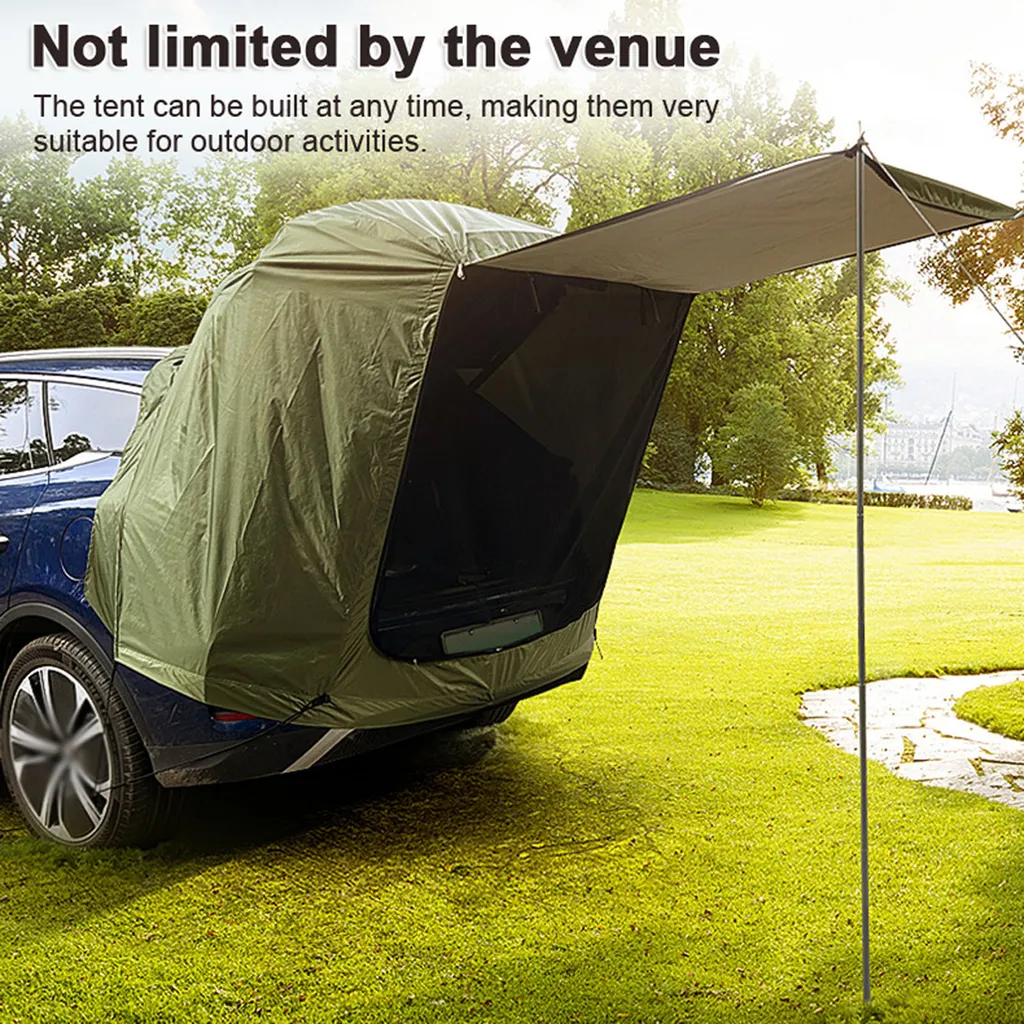 Auvent de hayon voiture imperméable pour extension de coffre camping - 3