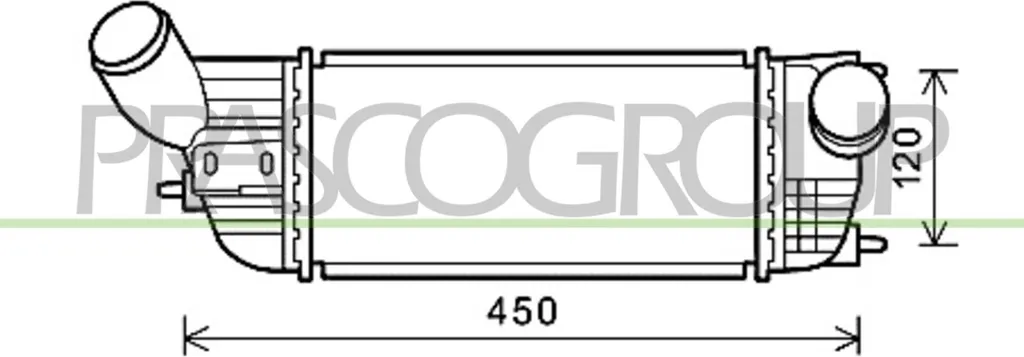 Intercooler PRASCO CI523N004 OE 0384N4 pour Citroën C5 et Peugeot 508
