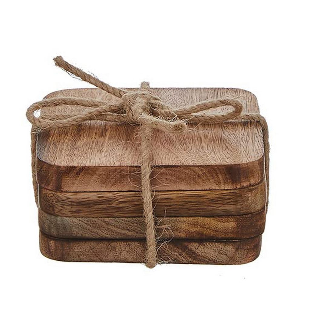 Podtácky slídové dekorace Duko 4 kusy (10 x 10 x 5 cm) Obrázek produktu 