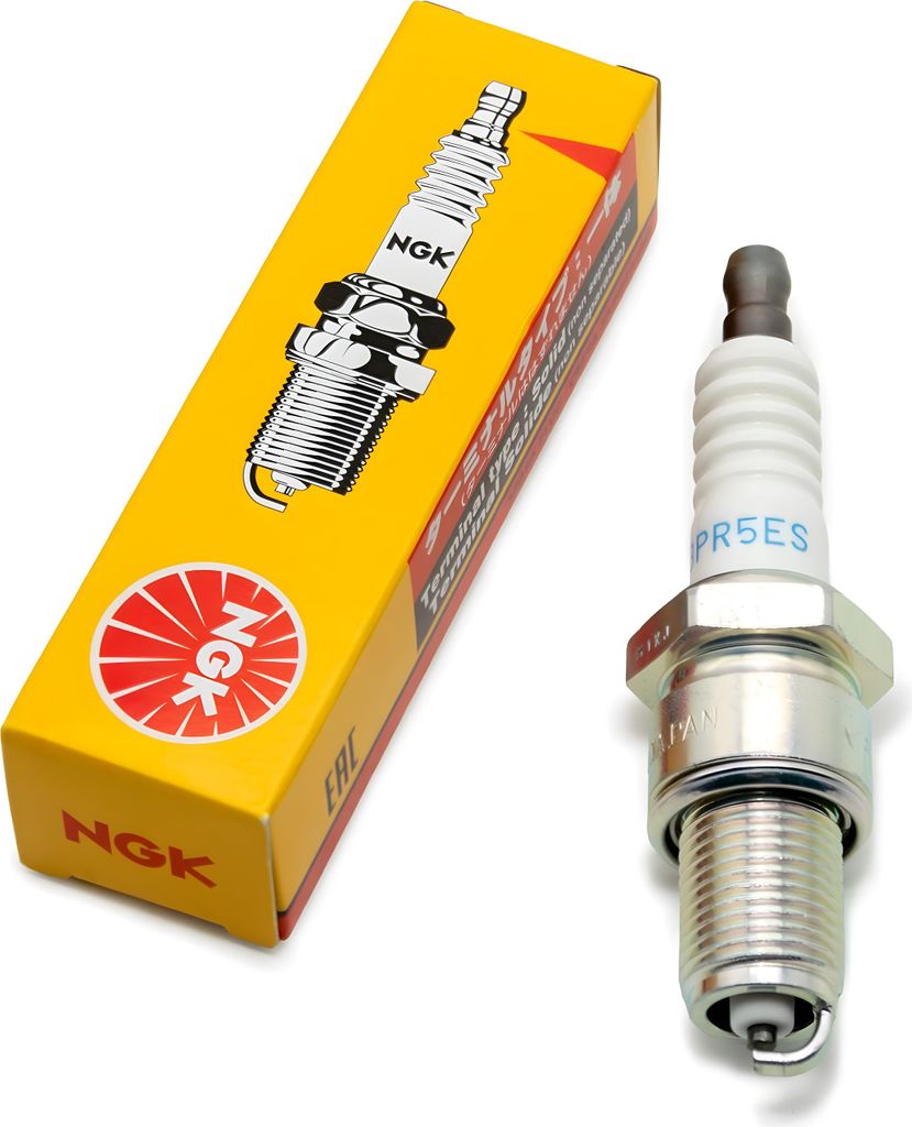 Zündkerzen Set NGK 4x BPR5ES Zündkerze entstört, 19,0mm Langgewinde Ø 14,0mm Hex 20,8mm, Elektrodenabstand 0,85mm, Wärmewert 5, 4006 / 4225 / ...