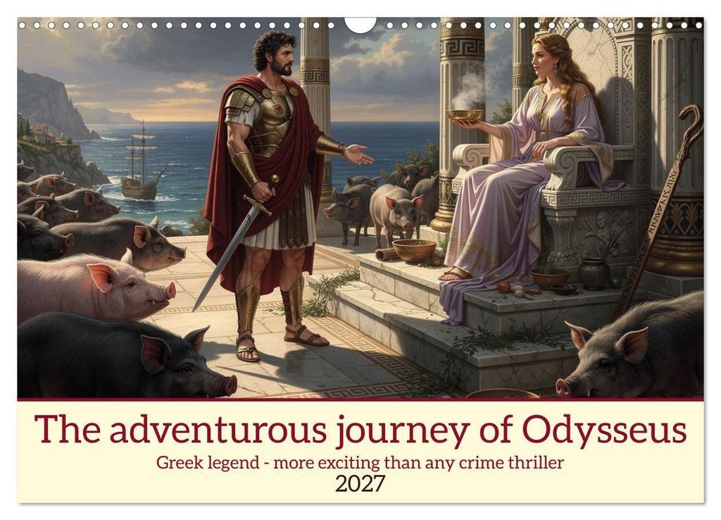 The adventurous journey of Odysseus (Wall Calendar 2027 DIN A3 landscape), CALVENDO 12 Month Wall Calendar