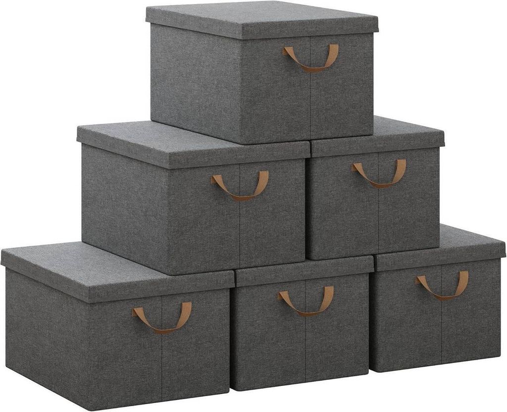 WOLTU 6er Set Aufbewahrungsboxen mit Deckel, mit Griffen, Produktbild 