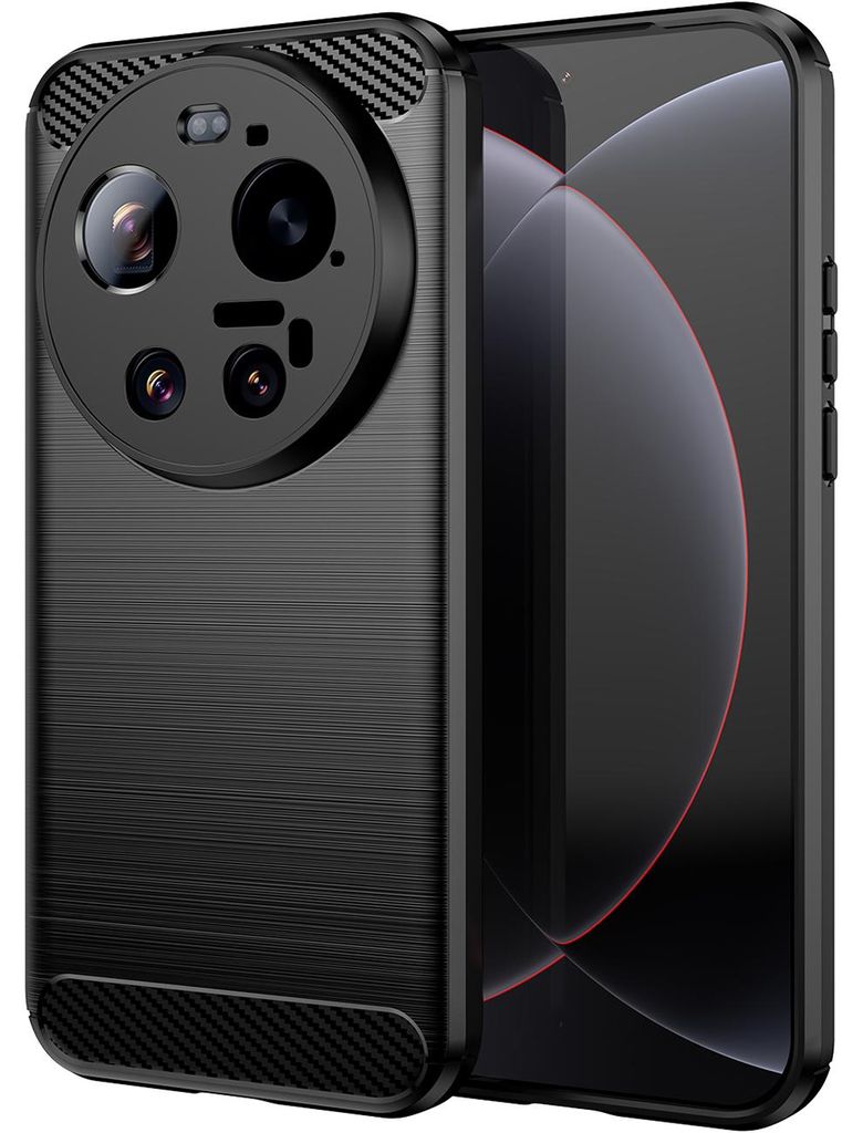 Hülle für Xiaomi 17 Ultra, Carbon-Faser TPU Silikon Produktbild 
