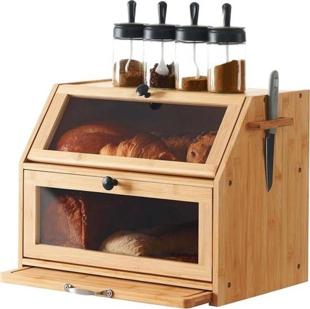 Bambus-Lunchbox – umweltfreundlich – 1 Stück – natürlicher Bambus – 39 x 26 x 32,5 cm