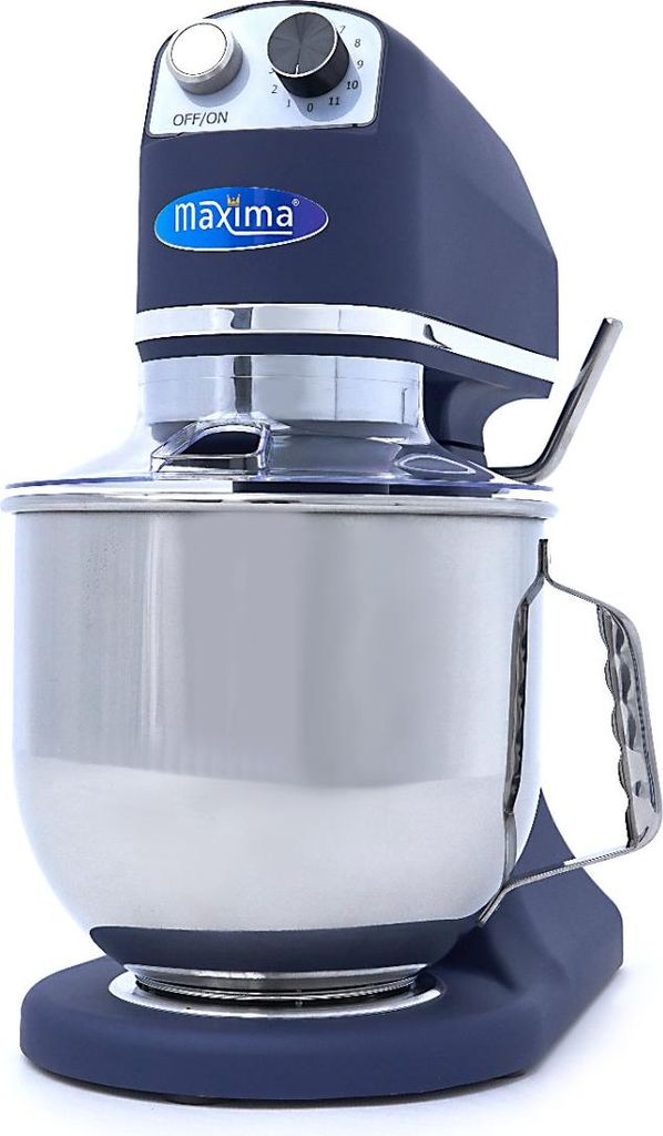 Maxima - Gastro Planetenmischer - 7 l - Bis zu 2 kg Teig - Stahlblau Matt