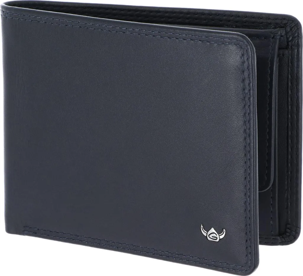 Mini Portafoglio Uomo Golden Head 1133 Polo RFID Pelle Blu Navy