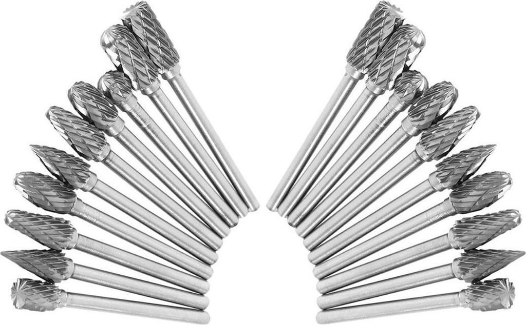 2 x 10 tlg. Hartmetallfräser Set 3mm Schaft | Frässtift für Produktbild 
