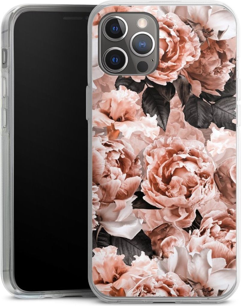 DeinDesign Handyhülle für Apple iPhone 12 Pro Max Silikon Hülle Case Smartphone Schutzhülle Blume Rose Vintage