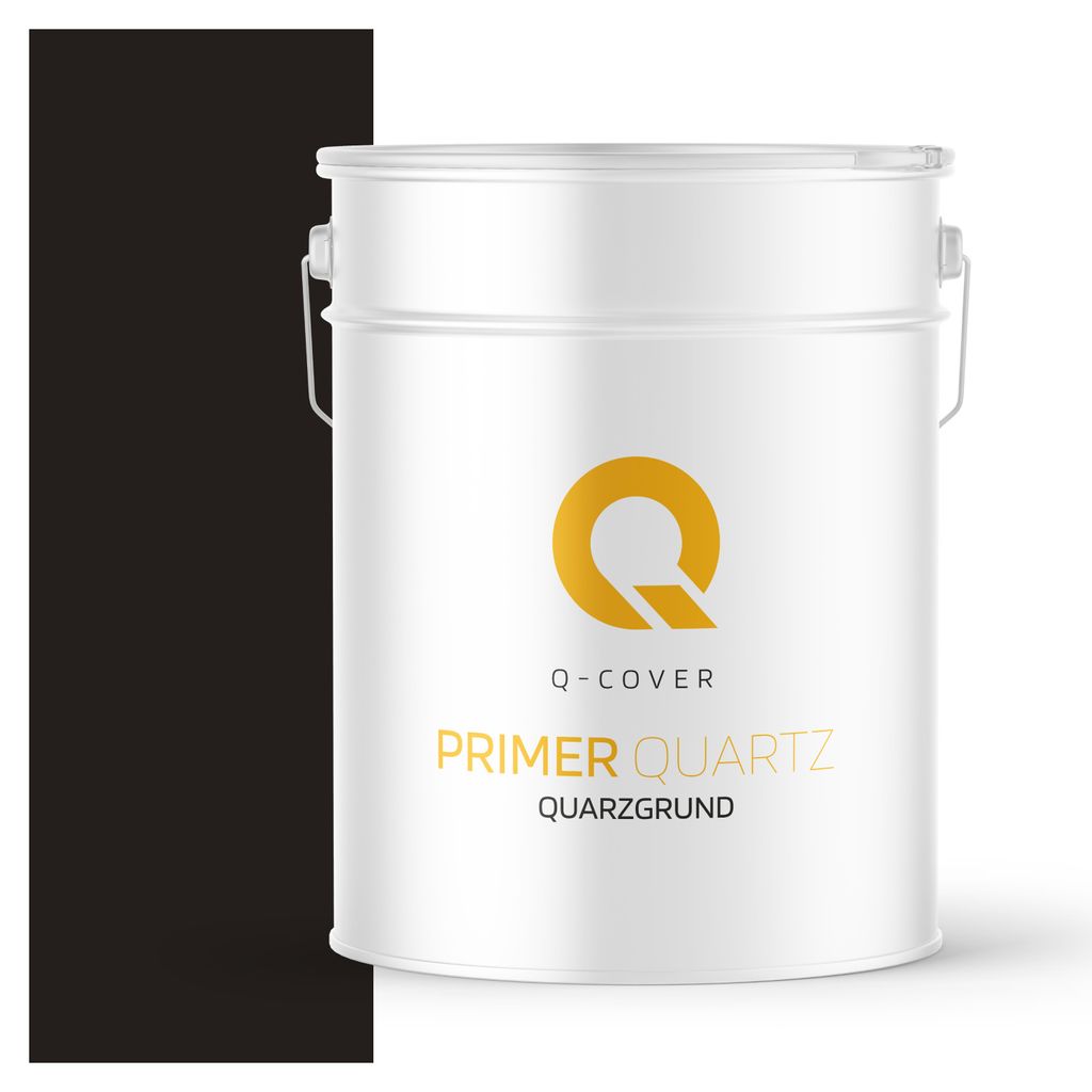 Quarzgrund für Beton Architekt 15 kg | Schwarz | Strukturierte Grundierung für Betonputz | rau | Fassade außen & innen | Haftvermittler | Q-COVER