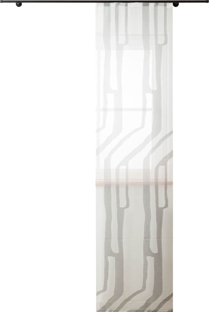 Schiebevorhang Alicante Scherli transparent weiß grau 245x60cm (BxH)