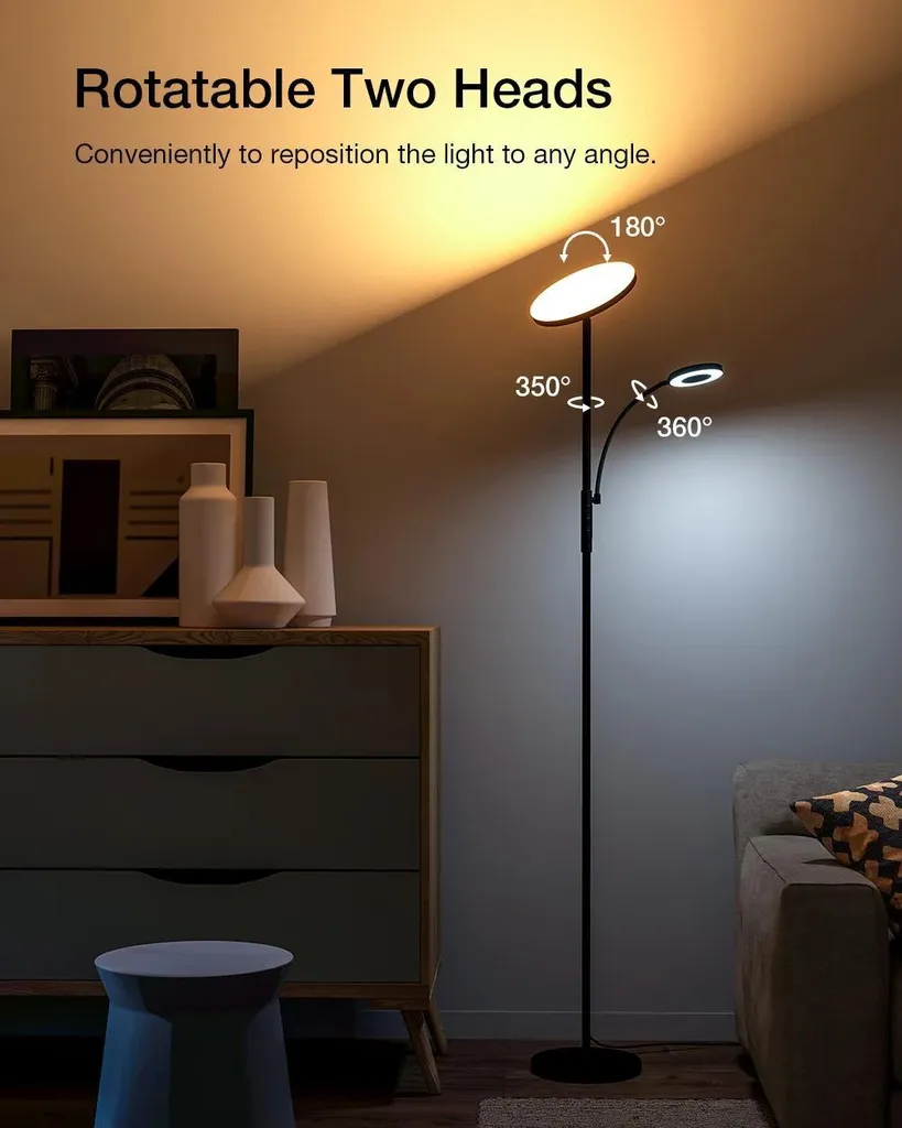 Dites adieu à la fatigue visuelle avec ce lampadaire LED réglable - 9