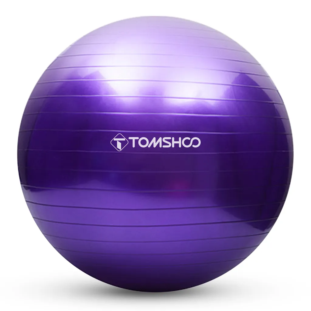 Ballon de yoga anti-éclatement et antidérapant avec pompe de fitness