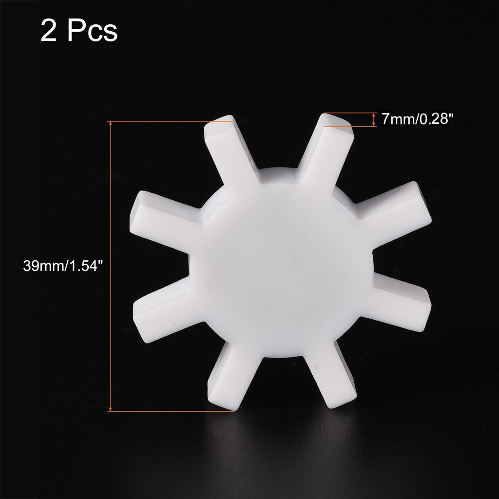2Stk. Magnetischer Rš¹hrer Mischer Rš¹hrstab 39mm(1,54") Zahnrad Form Wei?