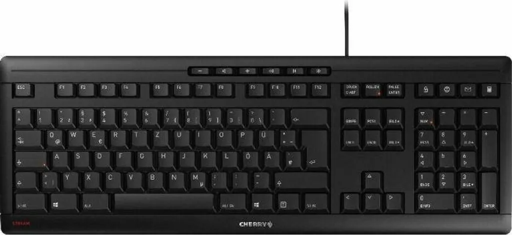 Clavier Mécanique Filaire Cherry STREAM KEYBOARD Noir Layout QWERTZ USB