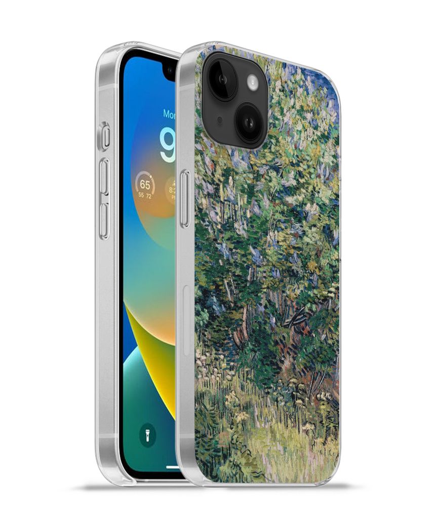 MuchoWow Handyhülle Schutzhülle Hülle für Apple iPhone 14 Plus - Soft case Fliederbusch - Vincent van Gogh Silikon Softcase Handy Hülle - Ab...