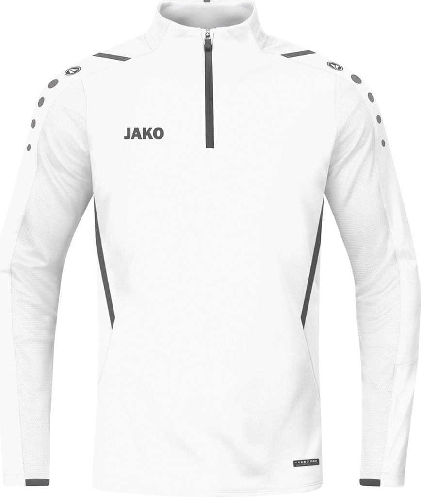 JAKO Uni Ziptop Challenge, Farbe:weiß/anthra light, Größe:3XL