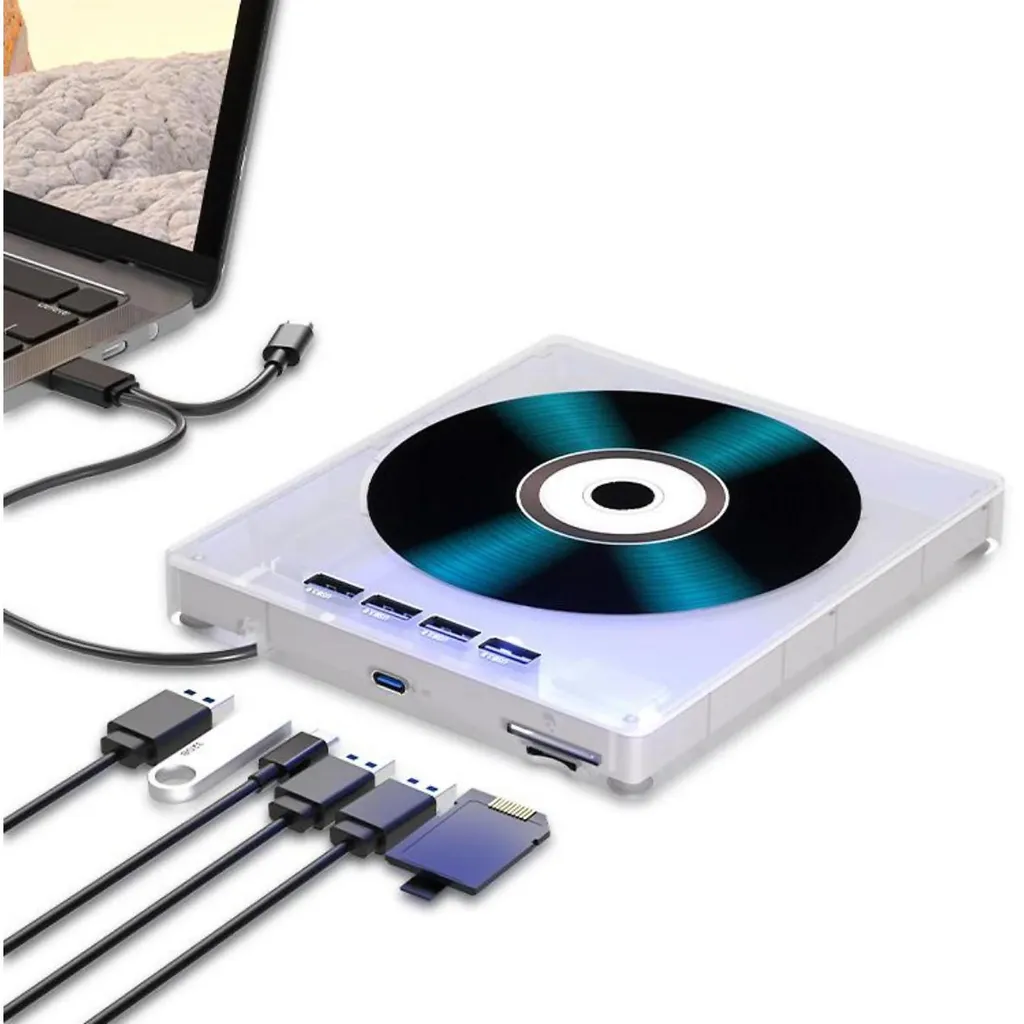 Lecteur DVD Externe pour Ordinateur Portable et MacBook Blanc Nomade