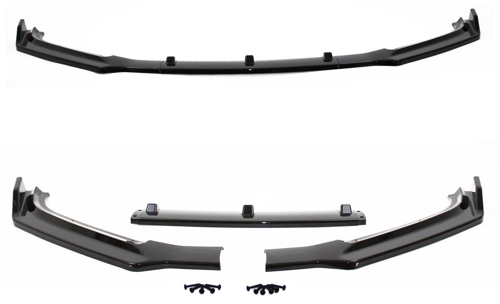 Für Audi A4 B9 8W 15-19 Spoiler Lippe Frontspoiler Cup mit ABE SCHWARZ GLANZ in der Farbe SCHWARZ von Jom Car-Parts GmbH