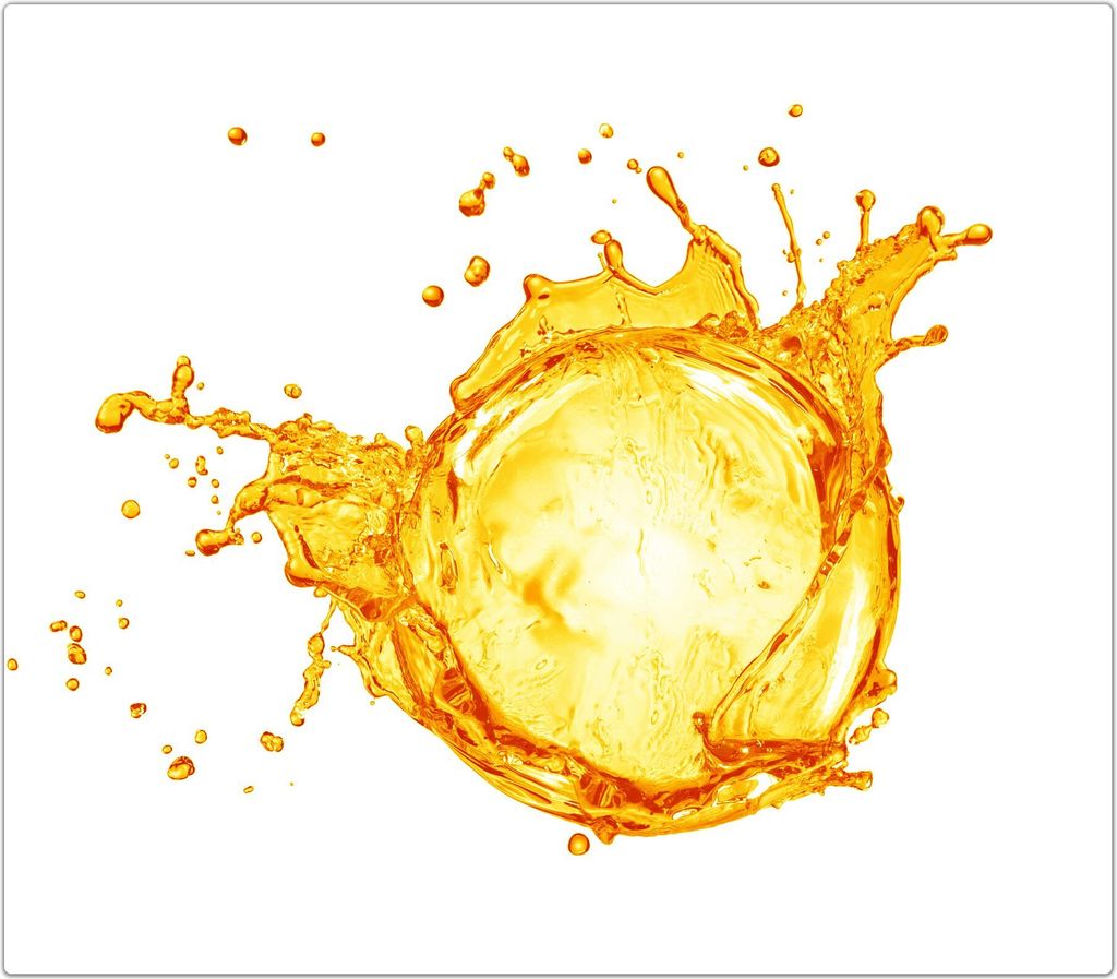 Spritzschutz Herdabdeckplatte Schneidebrett aus Glas Orangensplash 1-Teilig (60x52cm)