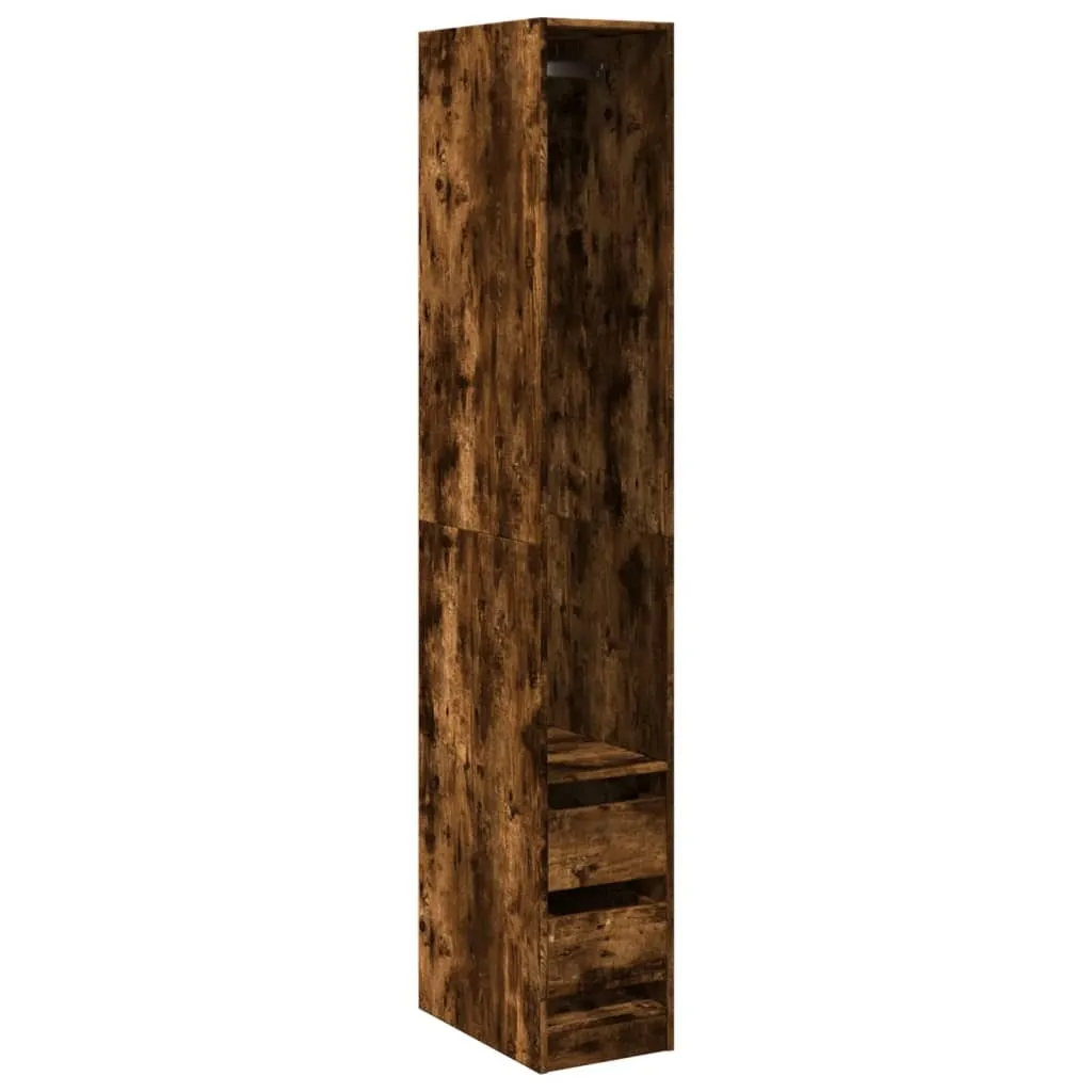 Armadio Colonna vidaXL 30x50x200 cm Rovere Fumé | Design Moderno