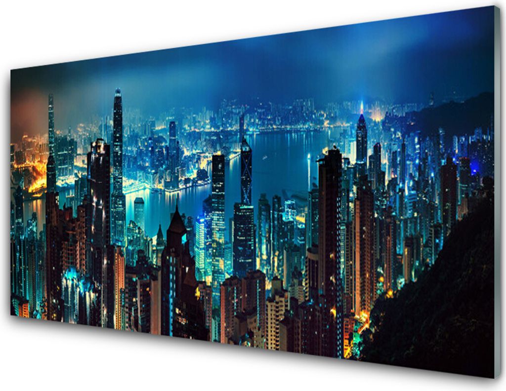 Acrylglasbilder 100x50 Wandbild Druck Stadt Gebäude