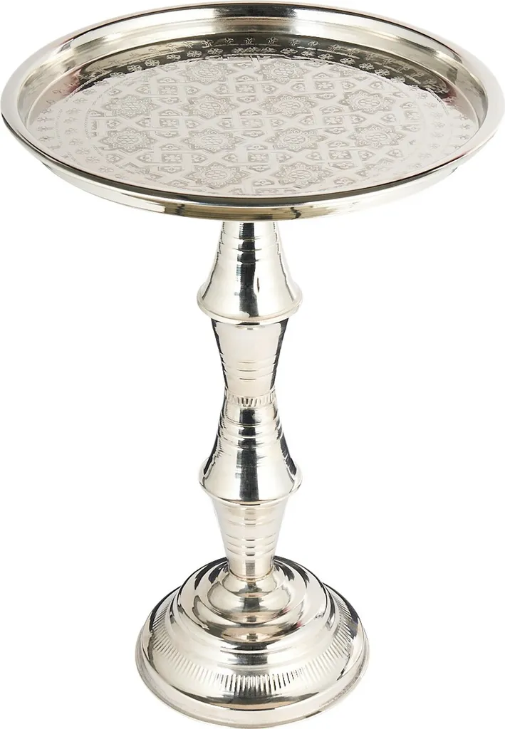 Table d'appoint orientale argentée Fasla : la solution déco bohème