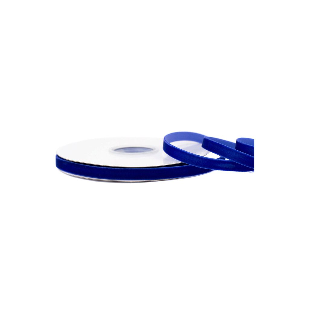 Samtband 10mm x 10m Rolle Blau