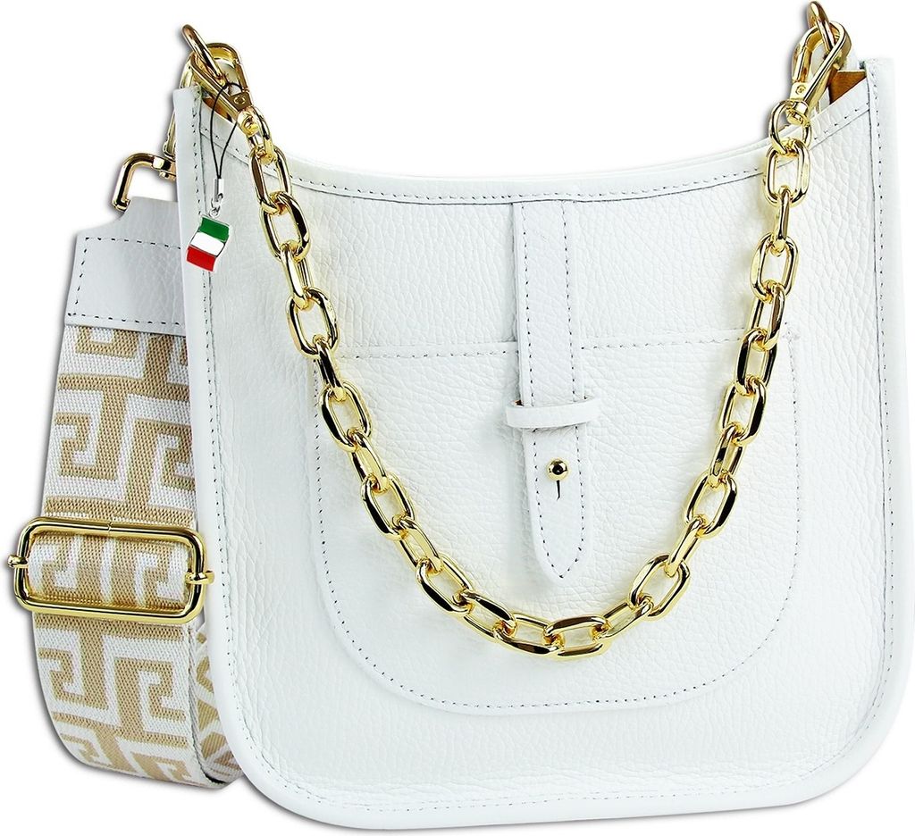 Florence Leder Tasche Umhängetasche Citytasche weiß OTF158W