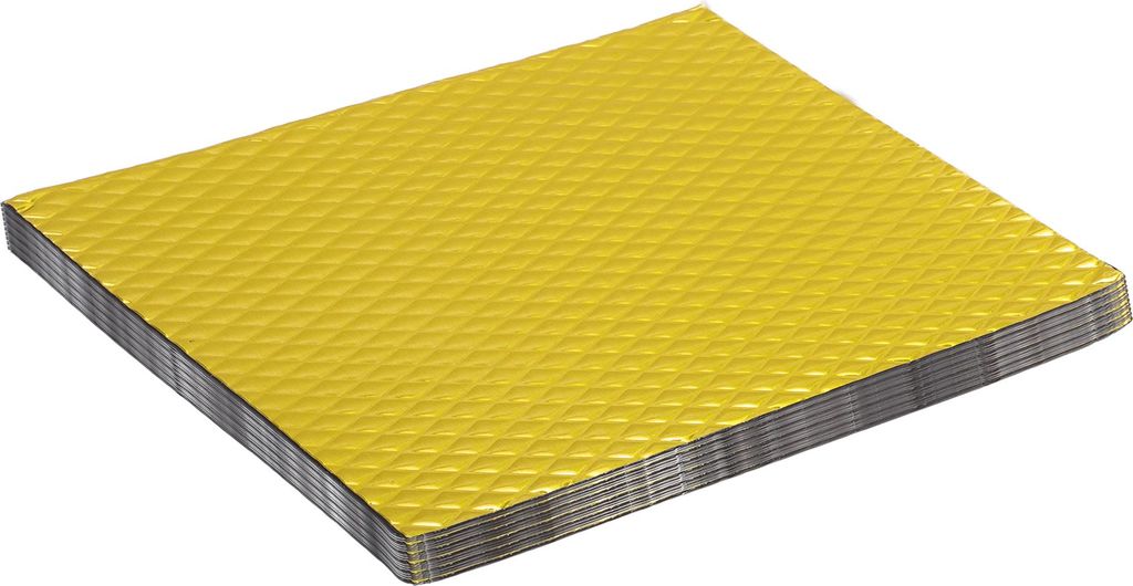 10 Stück 80mil 2mm 69,5 Quadratfuß Auto-Schalldämmmatte Butylgummi-Hitzeschildmaterial Dämpfung für Motorhaube Bootsmotorabdeckung 9,84"x7,87"...