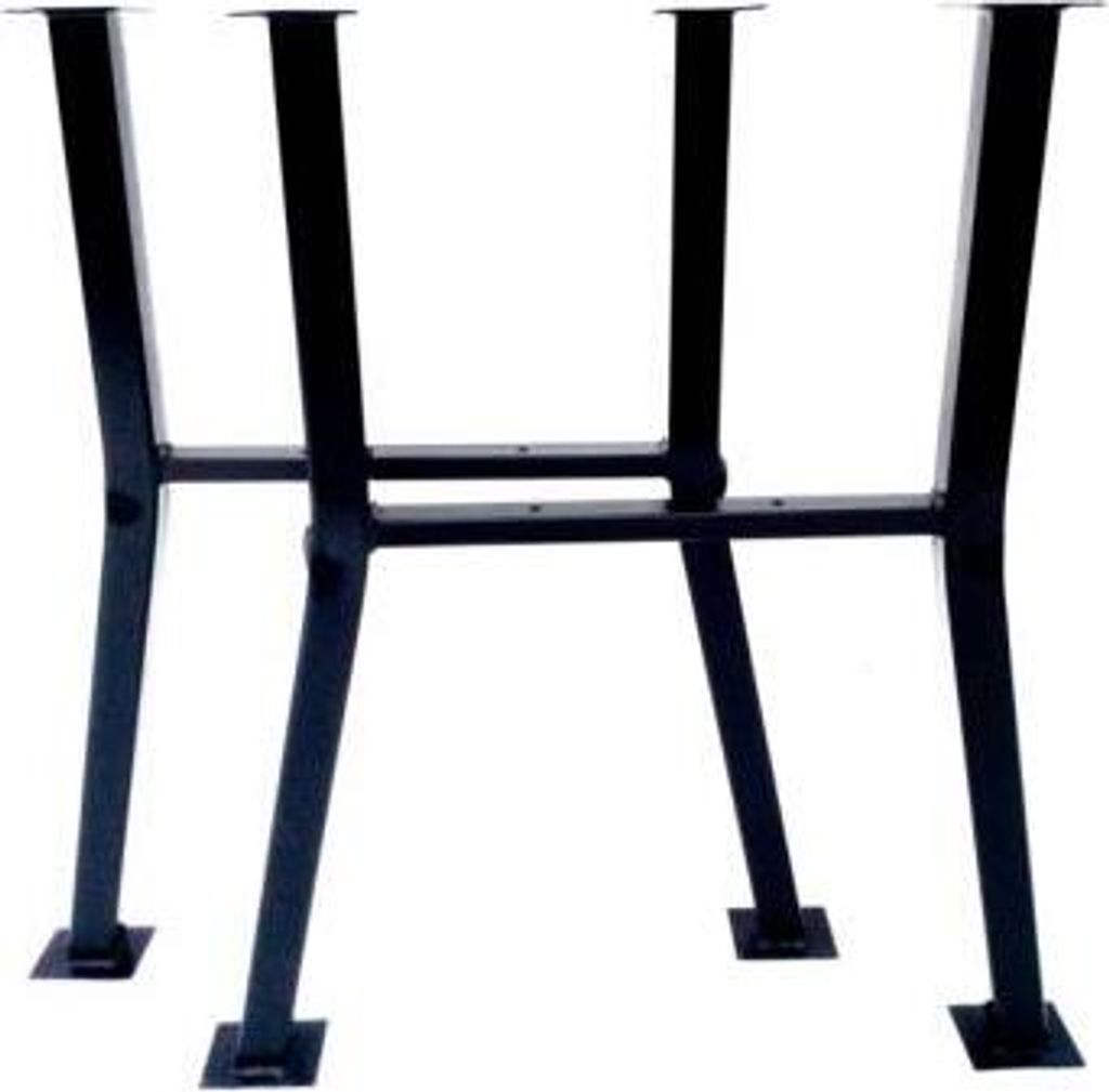 2x Tischbeine Tischgestell Gartentisch Park Tischfüße Stahl Schwarz LISSABON 9463