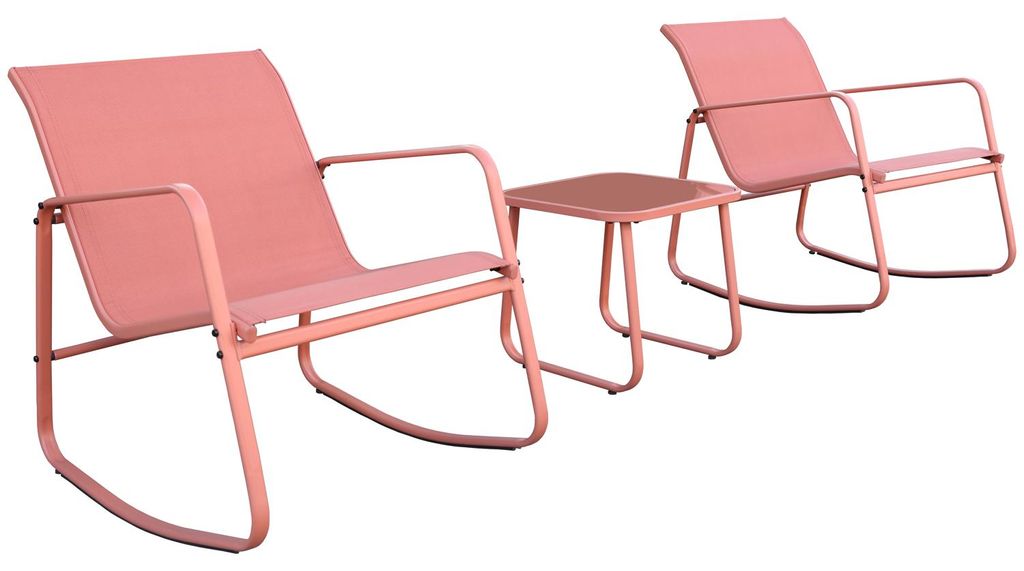 Schaukel-Gartenmöbel aus Textilene 2-Sitzer terracotta Produktbild 