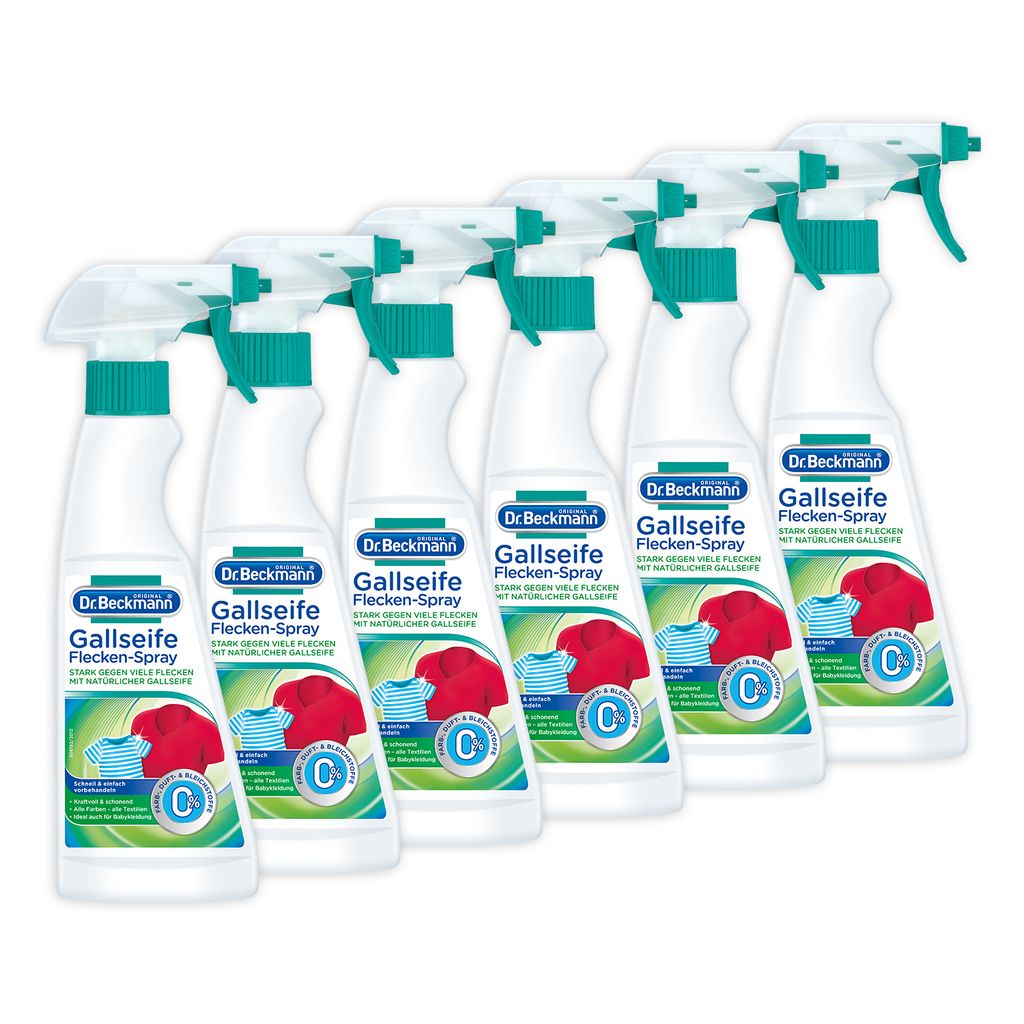 Dr. Beckmann Gallseife Flecken-Spray | Mit echter, natürlicher Gallseife | 6x 250 ml