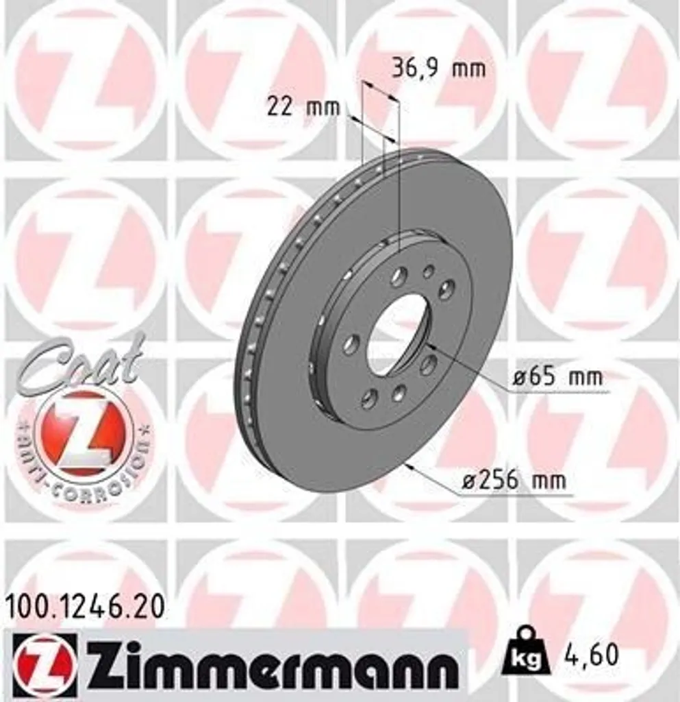 Disque de frein Zimmermann 100.1246.20 : stop aux bruits et voiles