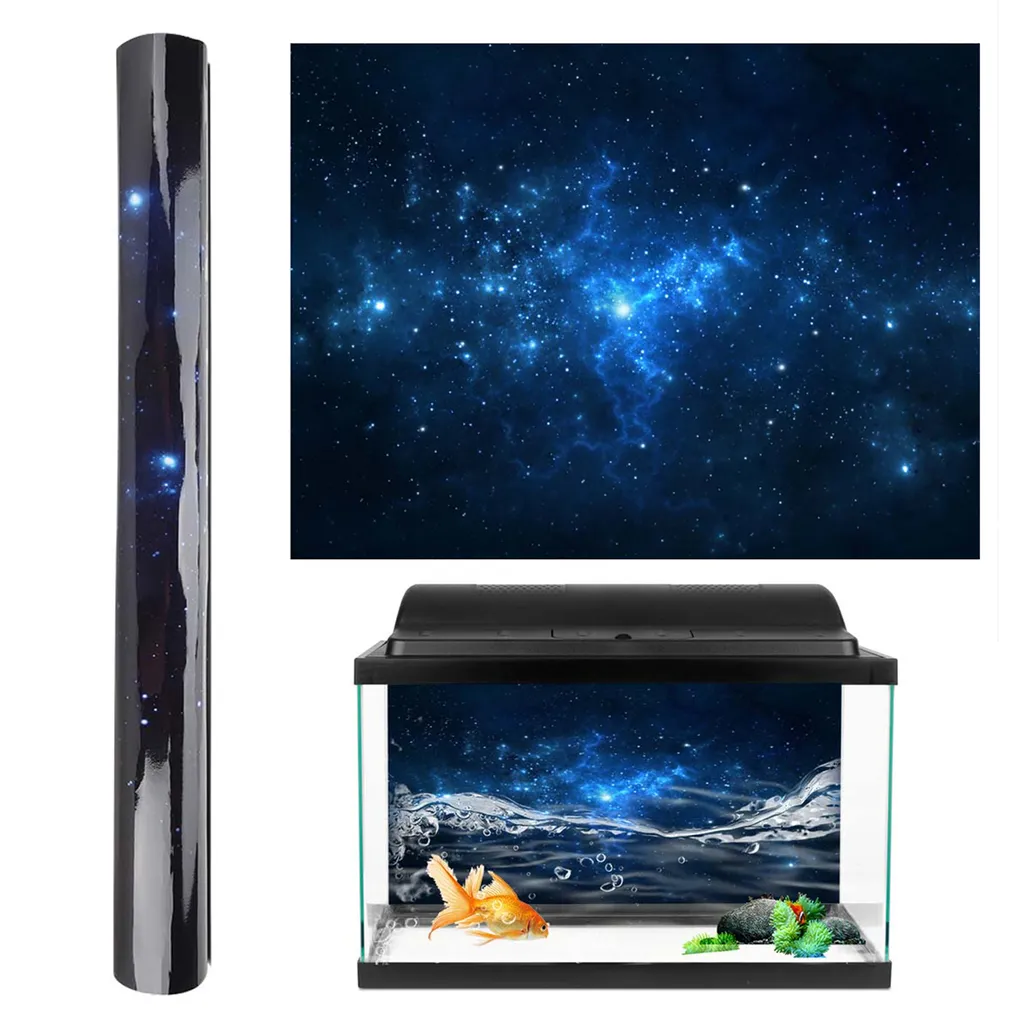 Aménager son Aquarium avec un Fond Décoratif Étoilé en PVC 122x61cm