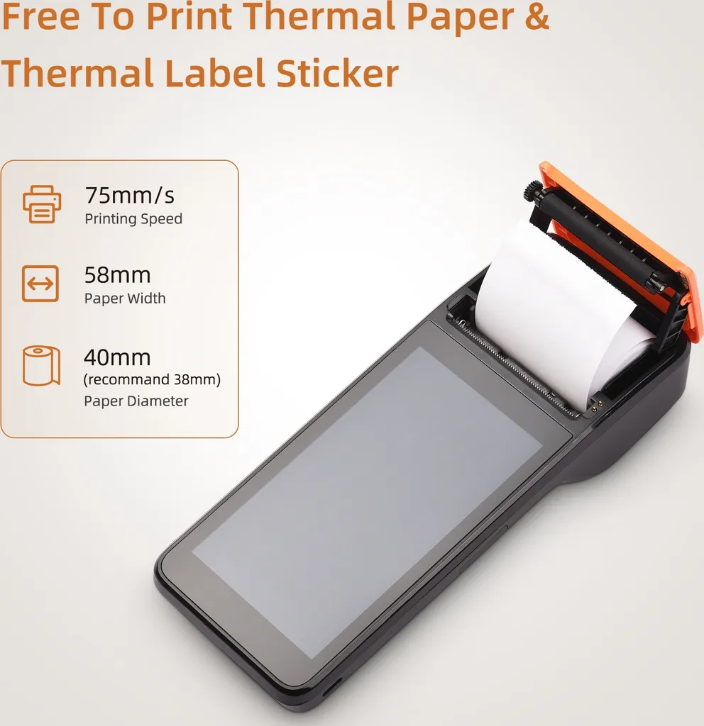 Scanner de code-barres 2D avec terminal de reçus POS à écran tactile 5" - 3