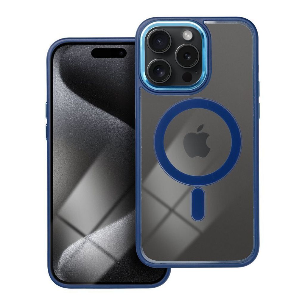 Case passend für iPhone 15 PRO MAX Color Edge Mag Cover kompatibel mit MagSafe blue