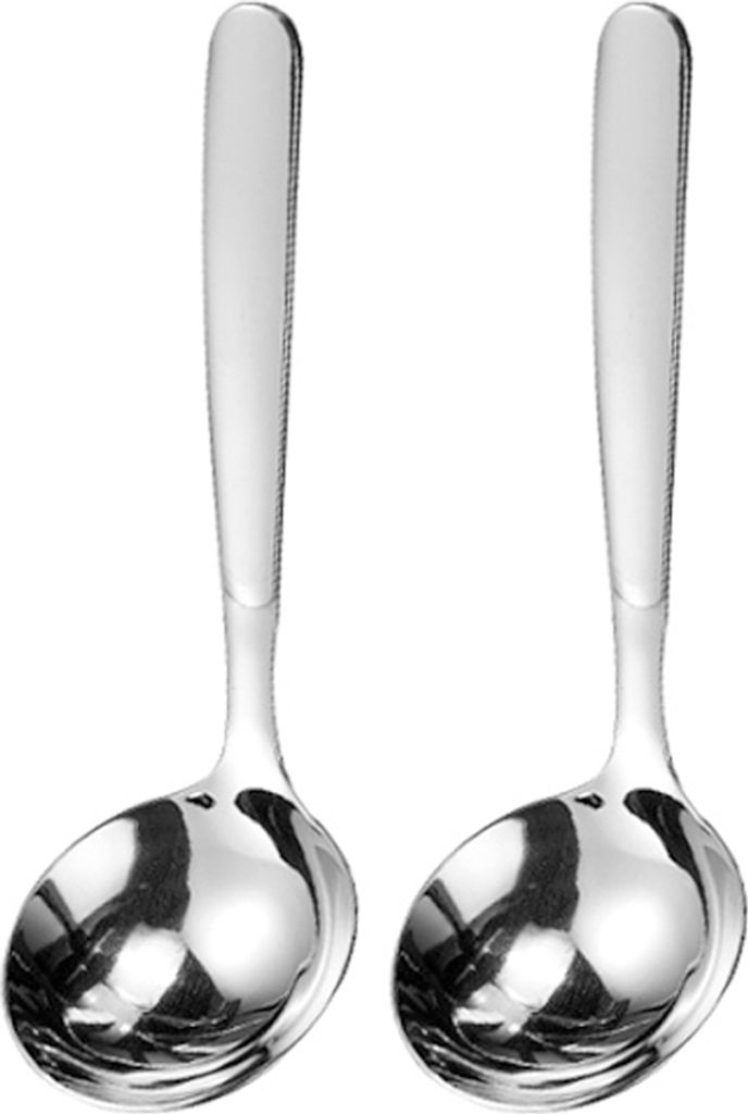 2-teiliges kleines Soßenlöffel-Set aus Edelstahl, Löffelbesteck, hochglanzpoliertes Löffelset
