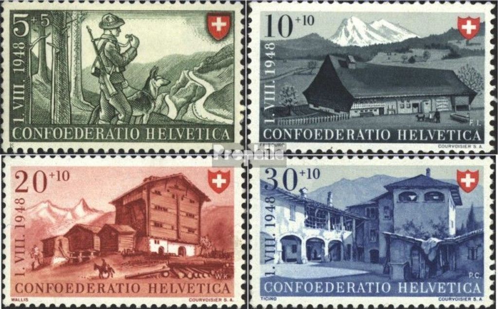 Briefmarken Schweiz 1948 Mi 508-511 (kompl.Ausgabe) postfrisch Pro Patria