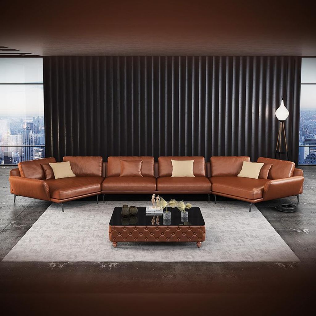 Ecksofa Italienische Möbel Wohnzimmer Couch Polster Luxus Sofa Eckgarnitur Leder