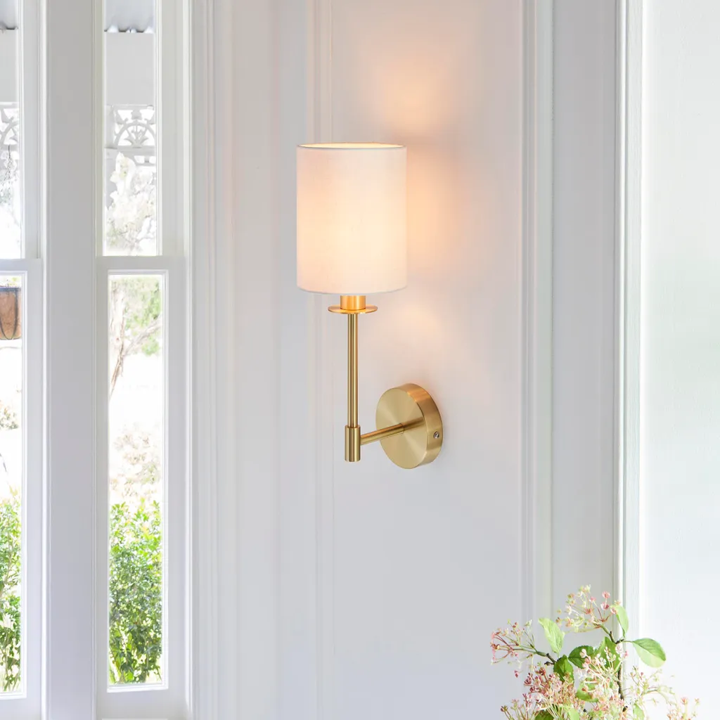 Applique en métal laitonné SANCERRE 40cm, éclairage E14 haute qualité