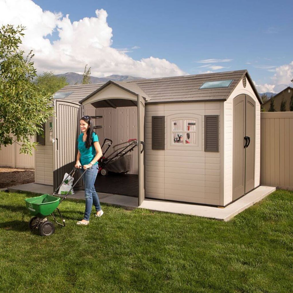 Szopa plastikowa Lifetime Residenz jasnoszara 244x457x244 Zdjęcie produktu 