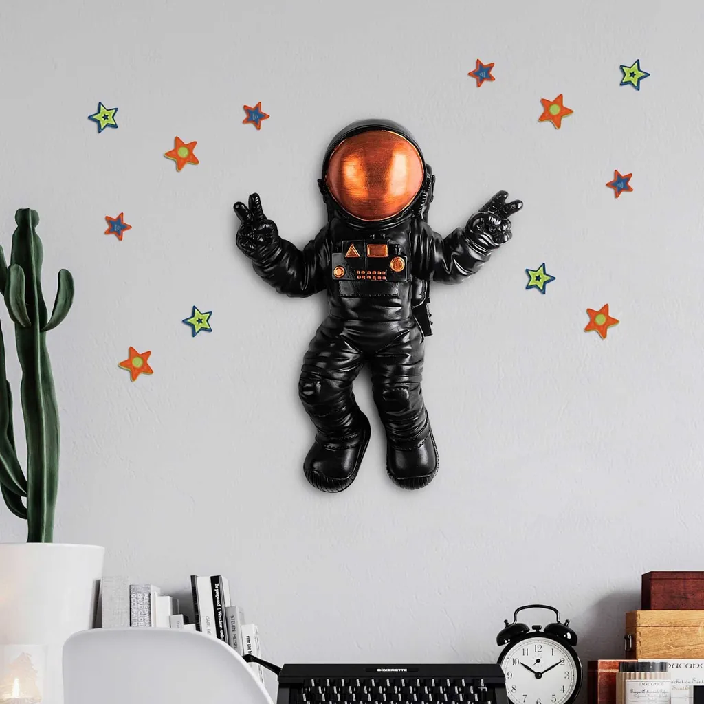 Déco Murale Chambre Ado ou Salon Cosmonaute Multicolore en Polyester