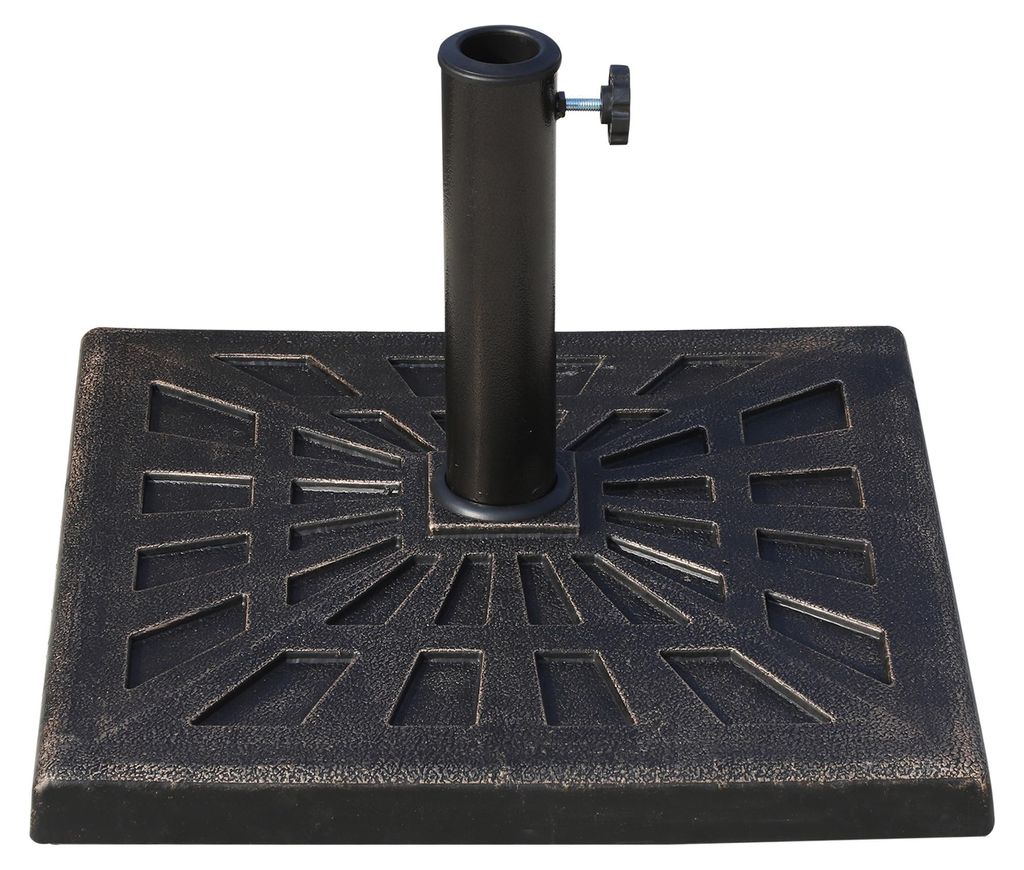 Sonnenschirmständer 15 kg Schirmständer Quadratisch Schirmhalter, Schirmgewicht, Ständer für Sonnenschirm 38mm Rohrdurchmesser, für Balkon, Te...