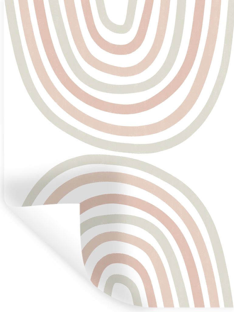 MuchoWow Wandtattoo Wandsticker Wandaufkleber Regenbogen - Design - Pastell 60x80 cm Selbstklebend und Repositionierbar - Repositionierbar - Wass...