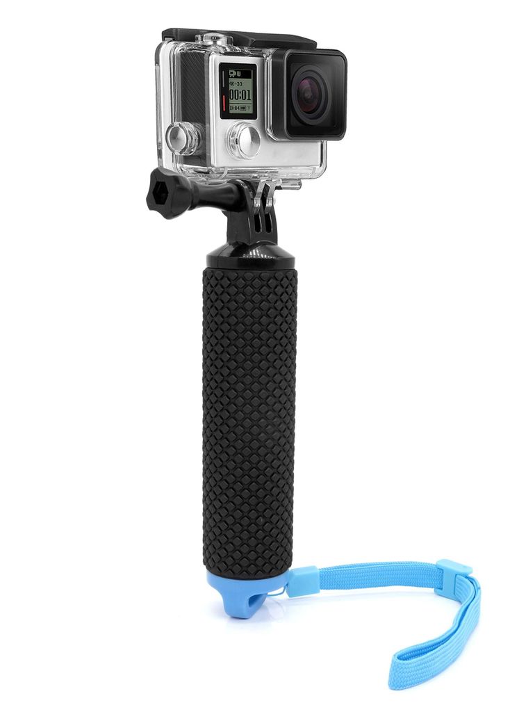 Schwimmender Action Kamera Handler Stick Blau GoPro Hero 13-10 Xiaomi Yi