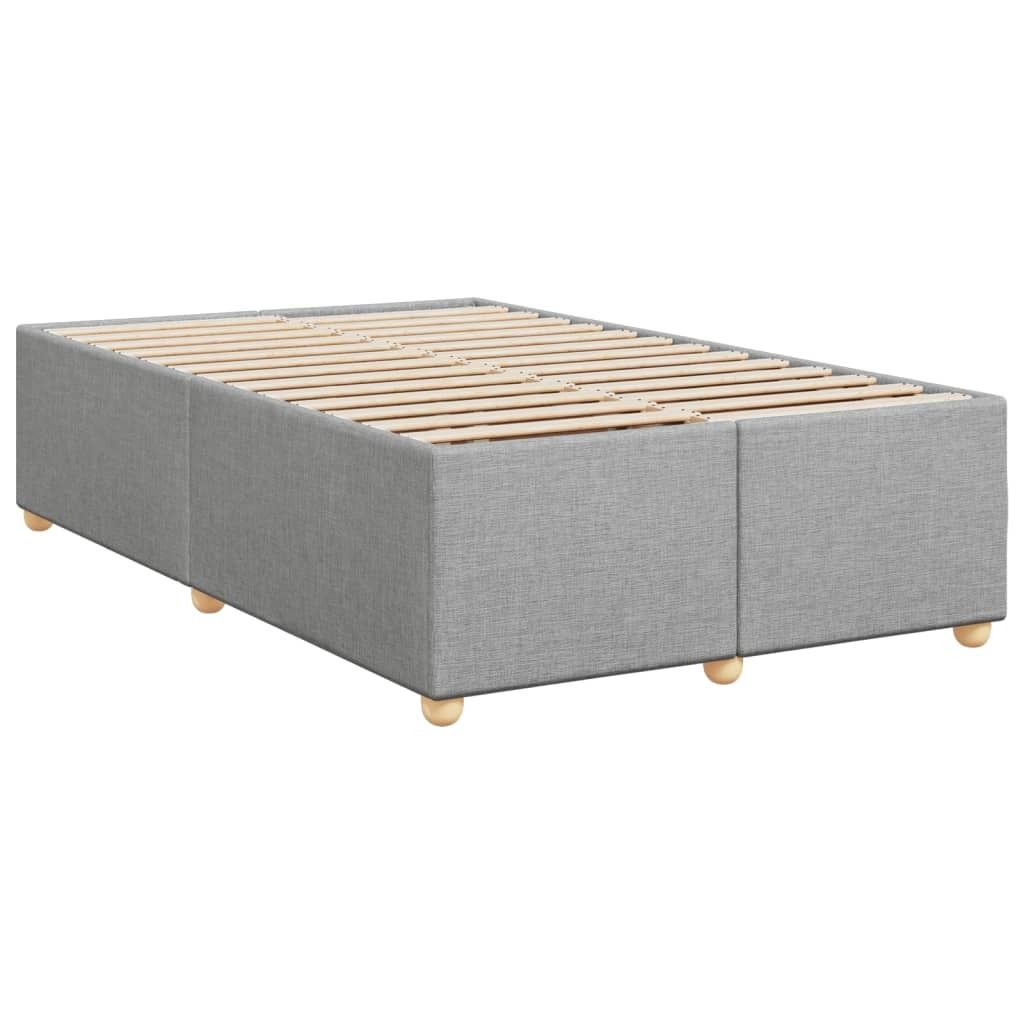 vidaXL Bettgestell ohne Matratze Hellgrau 120x190 cm Stoff